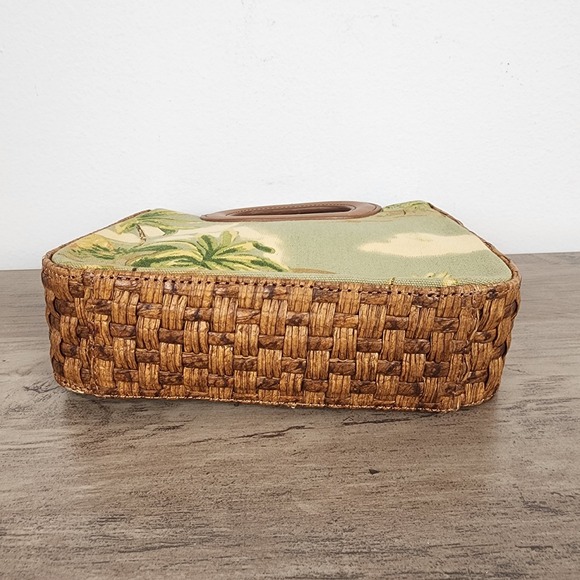 Fossil NWOT Oasis Mini Crossbody Tropical Woven Handle Bag - Picture 5 of 9